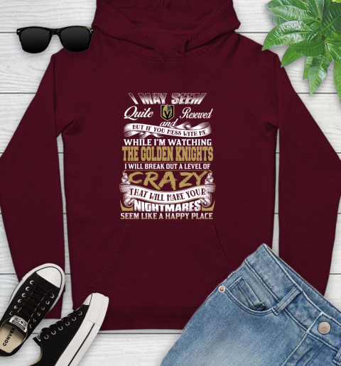Vegas Golden Knights NHL Hockey Don't Mess With Me While I'm Watching My Team Youth Hoodie 7