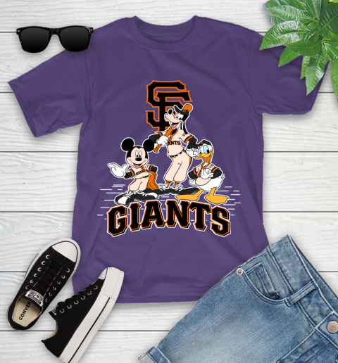 MLB San Francisco Giants Mickey Mouse Donald Duck Goofy Baseball T Shirt Youth T-Shirt 3
