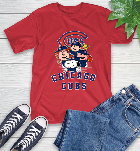 MLB Chicago Cubs Snoopy Charlie Brown Woodstock The Peanuts Movie Baseball T Shirt T-Shirt 11