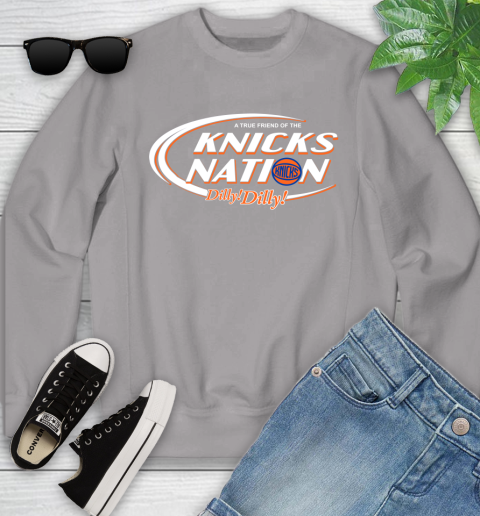 NBA A True Friend Of The New York Knicks Dilly Dilly Basketball Sports Youth Sweatshirt 3