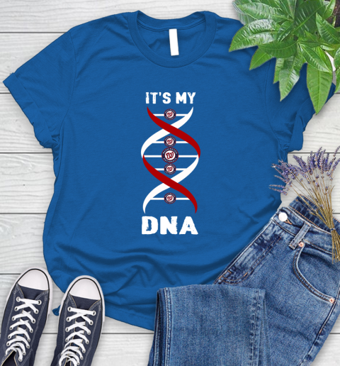 Washington Nationals MLB Baseball It's My DNA Sports Women's T-Shirt 12