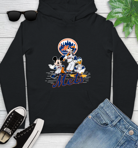 MLB New York Mets Mickey Mouse Donald Duck Goofy Baseball T Shirt Youth Hoodie