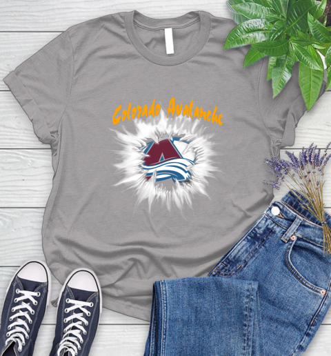 Colorado Avalanche NHL Hockey Adoring Fan Rip Sports Women's T-Shirt 5