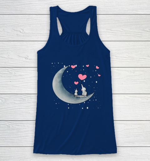 Heart Balloon Elephant Vintage Valentine Mom Crescent Moon Racerback Tank 4