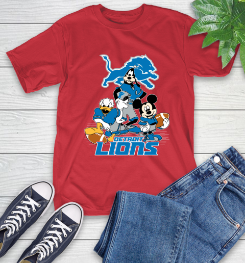 NFL Detroit Lions Mickey Mouse Donald Duck Goofy Football Shirt T-Shirt 11
