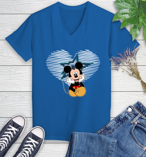 V neck mickey mouse hot sale shirt
