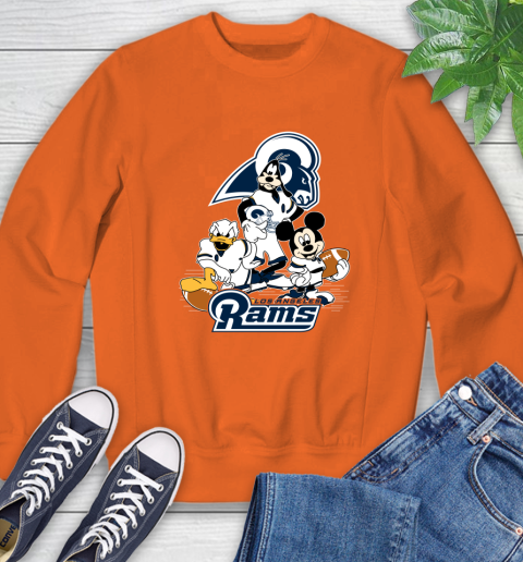NFL Los Angeles Rams Mickey Mouse Donald Duck Goofy Football Shirt Sweatshirt 3