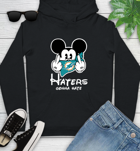 NFL Miami Dolphins Haters Gonna Hate Mickey Mouse Disney Football T Shirt Youth Hoodie