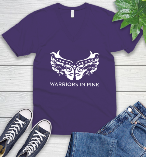 Ford cares warriors in pink shirt V-Neck T-Shirt 9