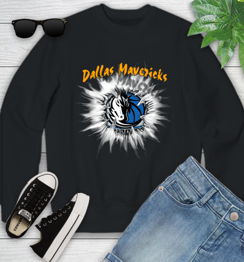 Dallas Mavericks NBA Basketball Rip Sports Youth Sweatshirt