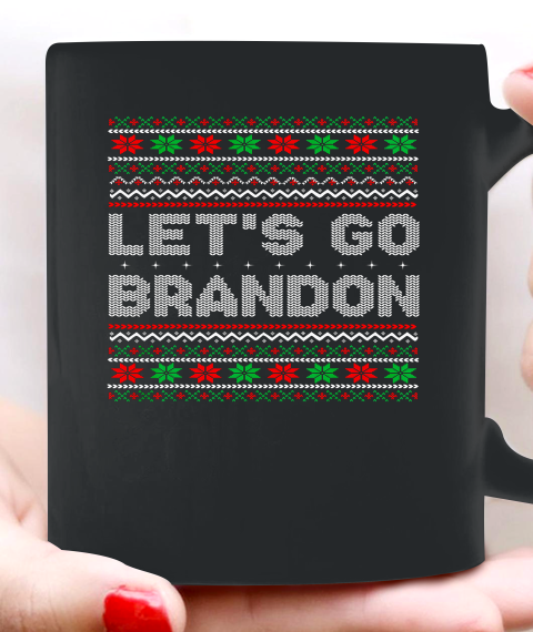 Let's Go Brandon Impeach Biden Liberal Chant FJB Ugly Christmas Ceramic Mug 11oz