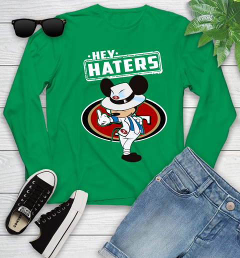 NFL Hey Haters Mickey Football Sports San Francisco 49ers Youth Long Sleeve 7