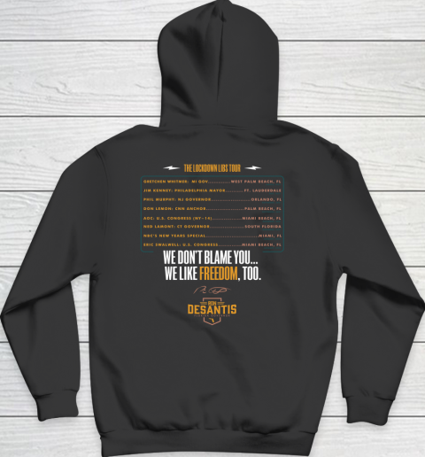 Escape To Florida Shirt Ron DeSantis (Print on front and back) Hoodie 25