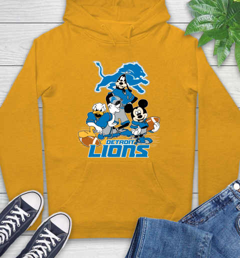 NFL Detroit Lions Mickey Mouse Donald Duck Goofy Football Shirt Hoodie 2