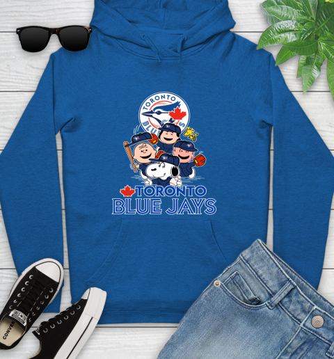 MLB Toronto Blue Jays Snoopy Charlie Brown Woodstock The Peanuts Movie Baseball T Shirt_000 Youth Hoodie 11