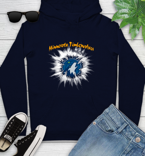 Minnesota Timberwolves NBA Basketball Rip Sports Youth Hoodie 3