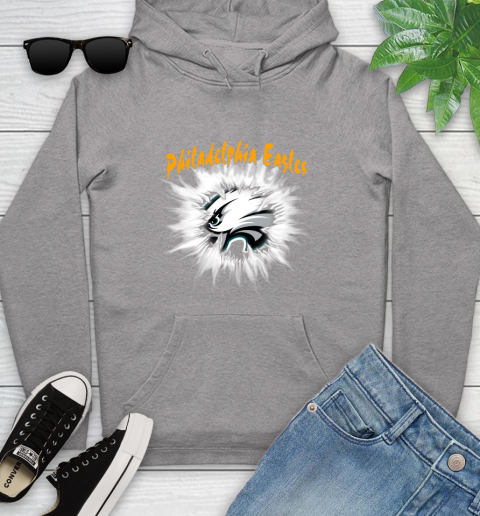 Philadelphia Eagles NFL Football Adoring Fan Rip Sports Youth Hoodie 6