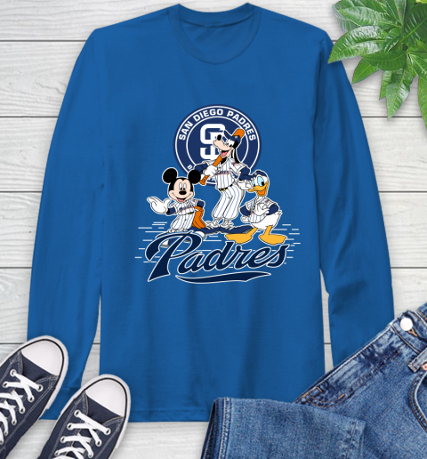 MLB San Diego Padres Mickey Mouse Donald Duck Goofy Baseball T Shirt Long Sleeve T-Shirt 10