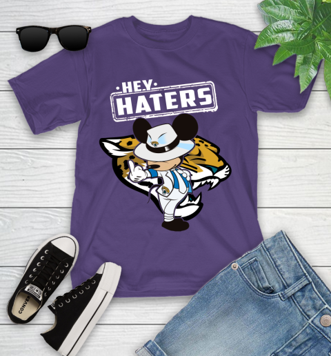 NFL Hey Haters Mickey Football Sports Jacksonville Jaguars Youth T-Shirt 3