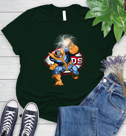 Cincinnati Reds MLB Baseball Thanos Avengers Infinity War Marvel Women's T-Shirt 6