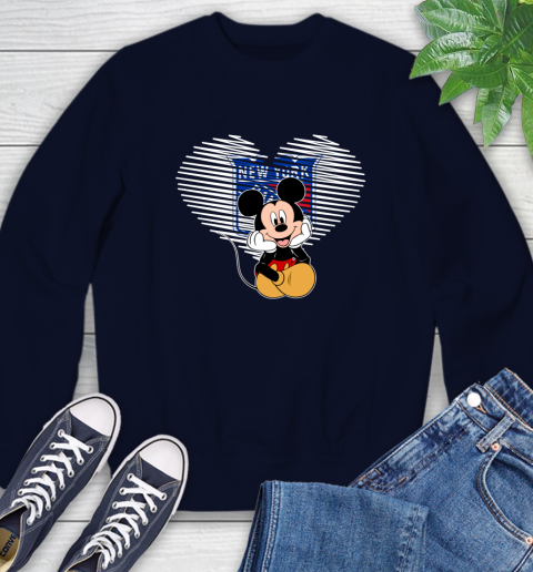 NHL New York Rangers The Heart Mickey Mouse Disney Hockey Sweatshirt 2