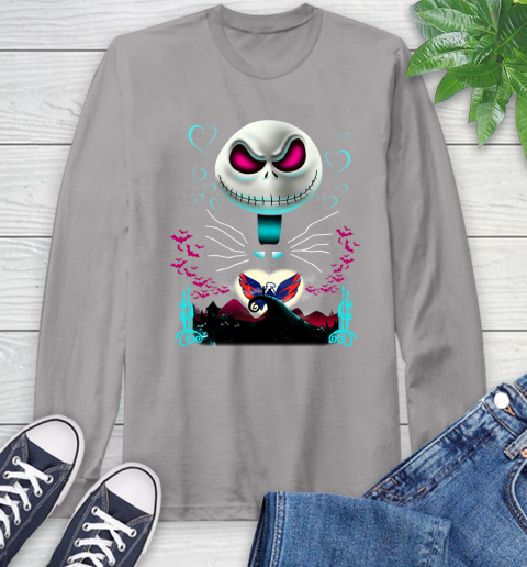 NHL Washington Capitals Jack Skellington Sally The Nightmare Before Christmas Hockey Long Sleeve T-Shirt 6