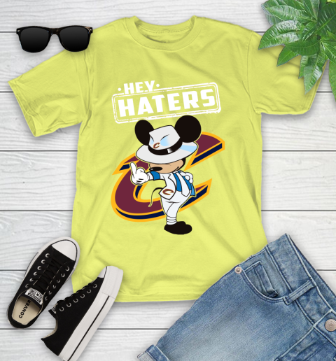NBA Hey Haters Mickey Basketball Sports Cleveland Cavaliers Youth T-Shirt 10