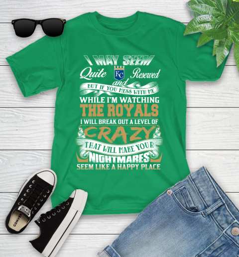 Kansas City Royals MLB Baseball Don't Mess With Me While I'm Watching My Team Youth T-Shirt 8