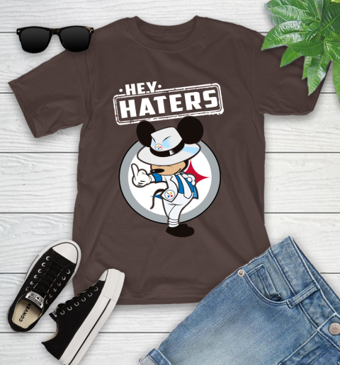 NFL Hey Haters Mickey Football Sports Pittsburgh Steelers Youth T-Shirt 7