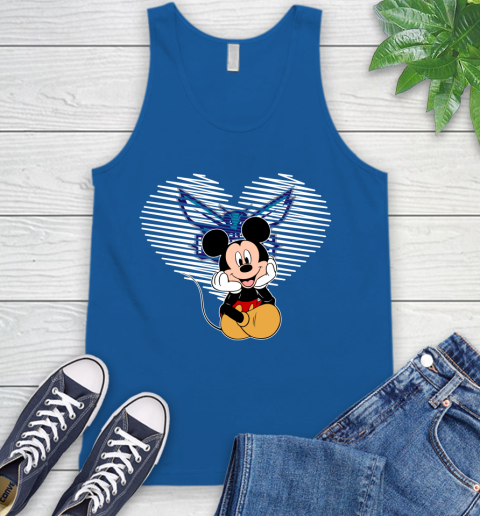 NBA Charlotte Hornets The Heart Mickey Mouse Disney Basketball Tank Top 4