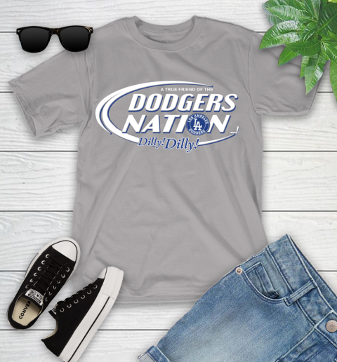 MLB A True Friend Of The Los Angeles Dodgers Dilly Dilly Baseball Sports Youth T-Shirt 4