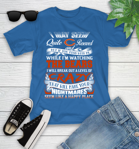 Chicago Bears NFL Football Don't Mess With Me While I'm Watching My Team Youth T-Shirt 12