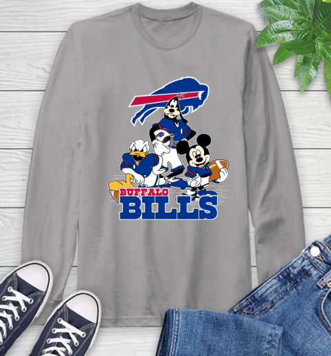 NFL Buffalo Bills Mickey Mouse Donald Duck Goofy Football Shirt Long Sleeve T-Shirt 6