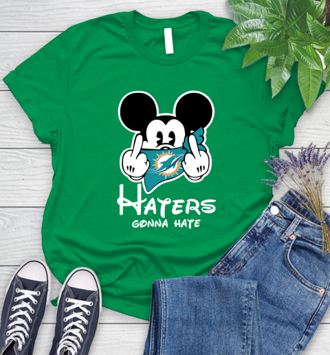 NFL Miami Dolphins Haters Gonna Hate Mickey Mouse Disney Football T Shirt Women's T-Shirt 9