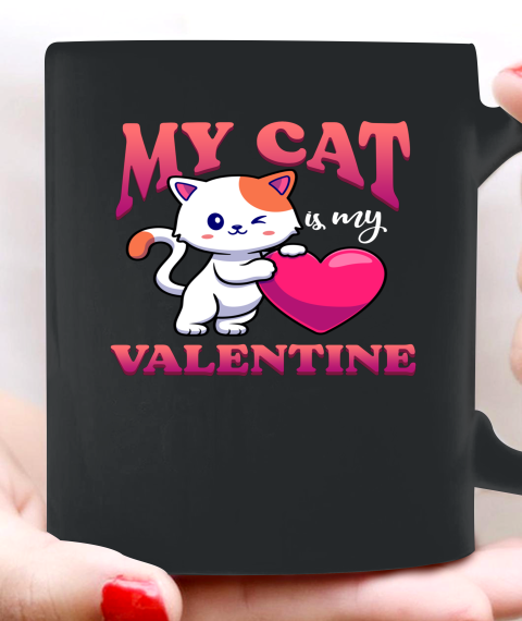 My Cat Is My Valentine Valentine's Day Ceramic Mug 11oz 5