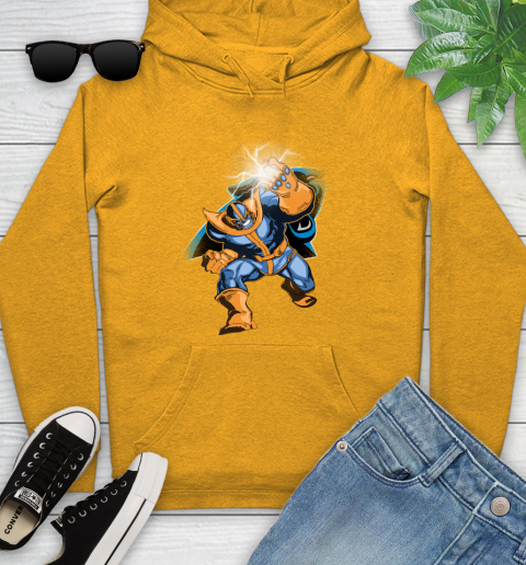 Carolina Panthers NFL Football Thanos Avengers Infinity War Marvel Youth Hoodie 2