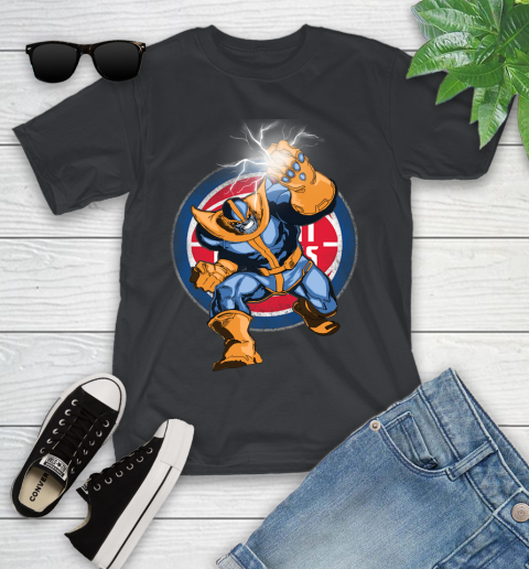 Detroit Pistons NBA Basketball Thanos Avengers Infinity War Marvel Youth T-Shirt