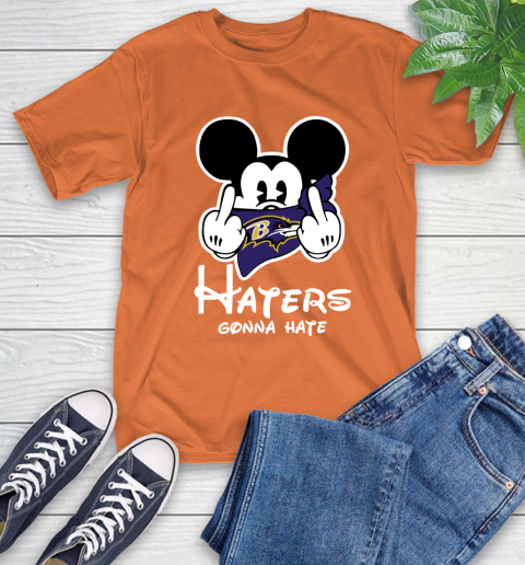 NFL Baltimore Ravens Haters Gonna Hate Mickey Mouse Disney Football T Shirt T-Shirt 4