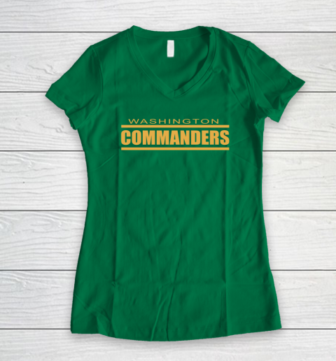 Washington Commanders Women's V-Neck T-Shirt 3