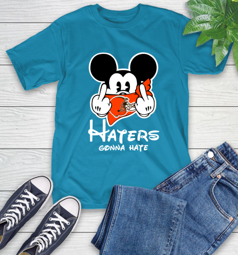 NFL Cleveland Browns Haters Gonna Hate Mickey Mouse Disney Football T Shirt T-Shirt 9