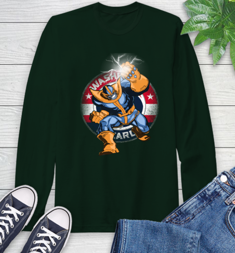 Washington Wizards NBA Basketball Thanos Avengers Infinity War Marvel Long Sleeve T-Shirt 7