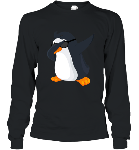 Funny Dabbing Penguin Shirt  Cute Penguin Dab T Shirt Long Sleeve