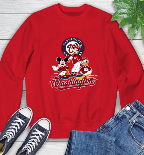 MLB Washington Nationals Mickey Mouse Donald Duck Goofy Baseball T Shirt Sweatshirt 10