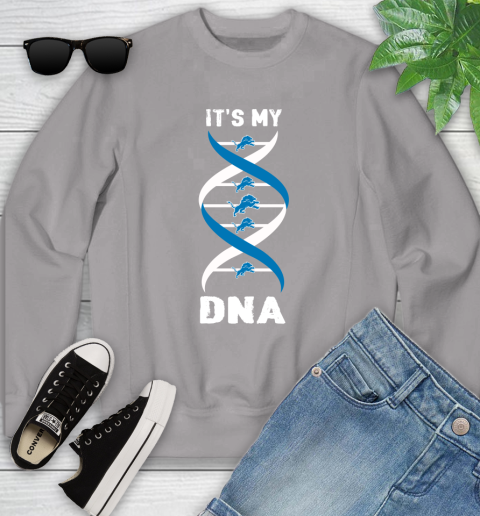 Detroit Lions NFL Football It's My DNA Sports Youth Sweatshirt 3
