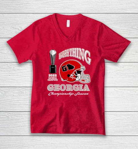 Georgia National Championship V-Neck T-Shirt 5