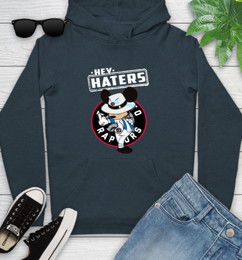 NBA Hey Haters Mickey Basketball Sports Toronto Raptors Youth Hoodie 10