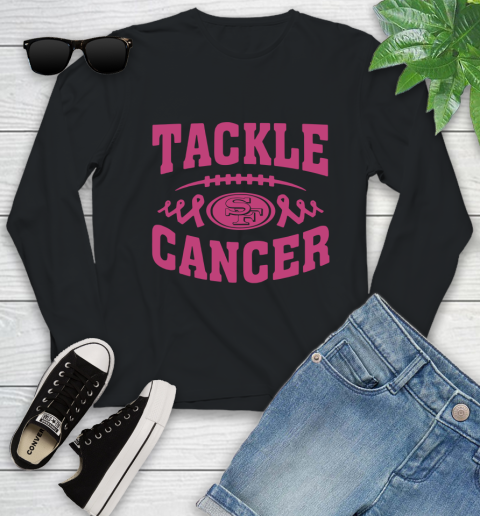 San Francisco 49ers Tackle Breast Cancer Youth Long Sleeve 2