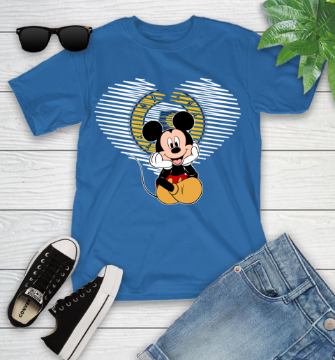 NBA Indiana Pacers The Heart Mickey Mouse Disney Basketball Youth T-Shirt 12