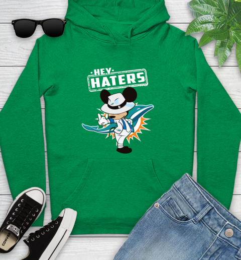 NFL Hey Haters Mickey Football Sports Miami Dolphins Youth Hoodie 9