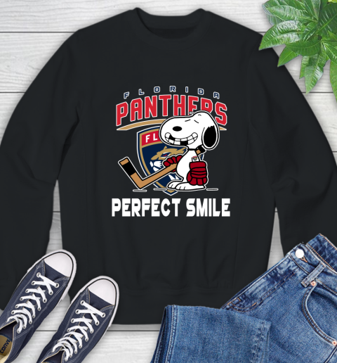 NHL Florida Panthers Snoopy Perfect Smile The Peanuts Movie Hockey T Shirt Sweatshirt
